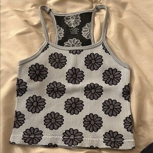 Aura Black and Gray Floral Camisole